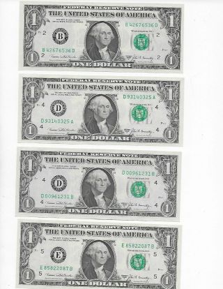 Complete Block Set Of $1 1969 - C Ns & Stars Throphy Quality Gem Well Centered