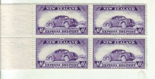1930s Pacific Ocean Islands Of Zealand Express Courier Delivery Block 4