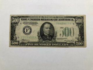 1934 A $500 Dollar Federal Reserve Note Bill Atlanta Fr 2202 - F