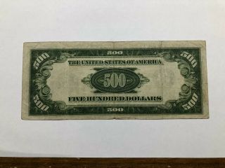 1934 A $500 Dollar Federal Reserve Note Bill Atlanta Fr 2202 - F 2