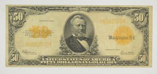 1922 $50 Gold Certificate Note - Horse Blanket 5968
