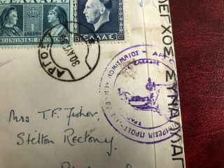 Greece,  1939 Censored Multi Franked Cover To England 2