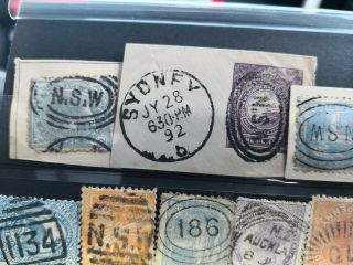 BC Australia Queensland 1880 - 1990 a group of 11 stamps with full postmarks 2