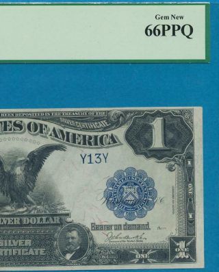 $1.  00 1899 Fr.  233 Black Eagle Y13y Silver Certificate Pcgs Gem 66ppq