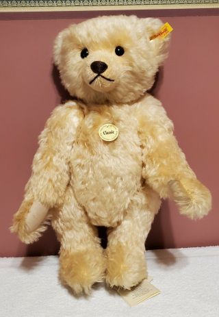 Steiff Classic Teddy Bear,  005145,  Made 2003,  18 ",  Mohair,  Made In Germany,  Ta