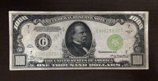 1934 Chicago $1000 One Thousand Dollars Bill