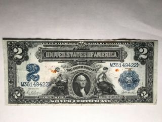 1899 $2 Silver Certificate Large Size Us Note - Ef,  Very Crisp See Photos