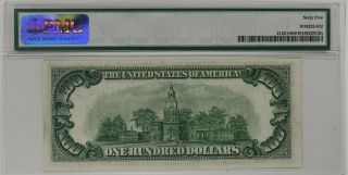 1934 $100 FEDERAL RESERVE NOTE CHICAGO PMG CERTIFIED 65 GEM UNCIRCULATED (037A) 2