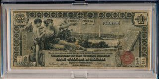 1896 $1 Educational Silver Certificate Note Circulated