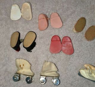 7 pairs of shoes slippers roller skates ice skates for cosmopolitan ginger doll 3