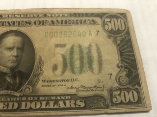 1934 SERIES $500 DOLLAR BILL FEDERAL RESERVE NOTE 3