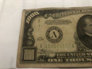 1934 SERIES $1000 DOLLAR BILL FEDERAL RESERVE NOTE 2