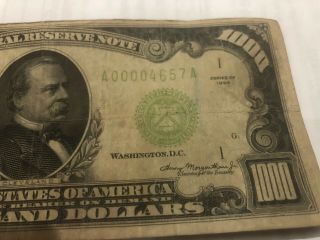 1934 SERIES $1000 DOLLAR BILL FEDERAL RESERVE NOTE 3
