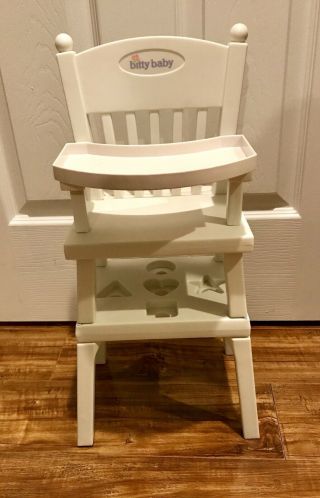 American Girl Bitty Baby High Chair Activity Table Euc Retired Vintage