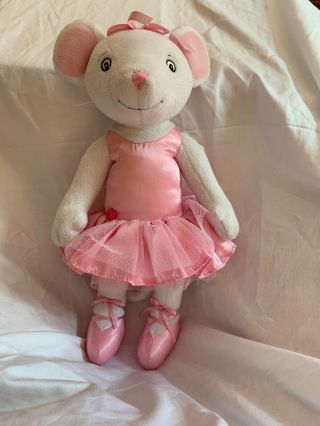Angelina Ballerina Poseable White Plush Mouse Pink Tutu Sababa Toys