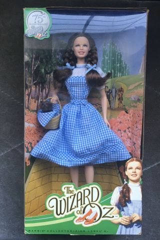 75th Anniversary Barbie Wizard Of Oz Dorothy Doll Pink Label Nrfb