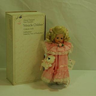 Elizabeth,  9 - 1/2 " Marie Osmond,  All Porcelain,  Miracle Children Doll