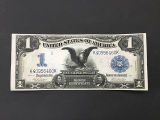 Us 1899 $1 Dollar Silver Certificate Black Eagle.