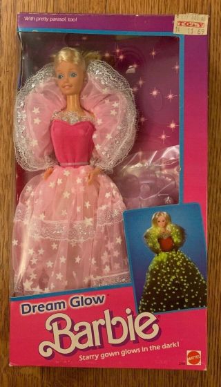 Dream Glow Barbie Doll W/ Parasol - 1985 Nrfp