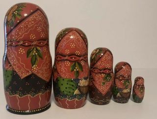 Russian Matryoshka Nesting Dolls Hand Crafted In. 2
