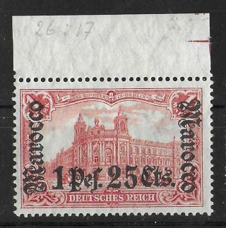 Morocco German Offices 1906 Nh 1 P 25 On 1 M Michel 43 Cv €220 Vf
