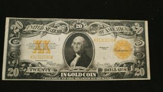 1922 $20 Twenty Dollar Gold Certificate Large Dollar Bill