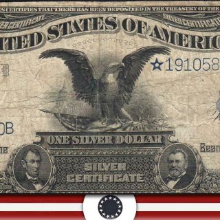1899 $1 Silver Certificate Star Black Eagle Fr 236 19105800b