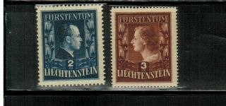 Liechtenstein 259,  260 Complete Set 1951 Mnh