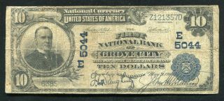 1902 $10 The First National Bank Of Grove City,  Pa National Currency Ch.  5044