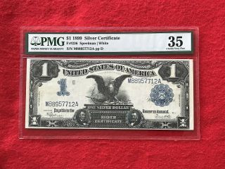 Fr - 236 1899 Series $1 Silver Certificate $1 " Black Eagle " Pmg 35 Choice Vf