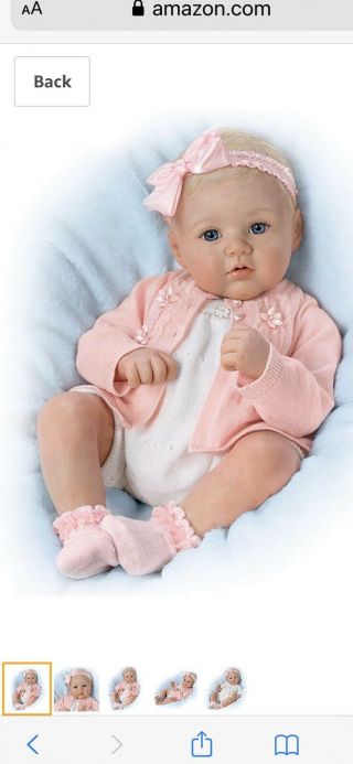 Ashton Drake Perfect In Pink Annika Lifelike Baby Girl Doll By Marissa May