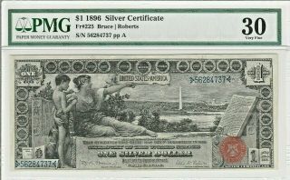 $1 1896 Silver Certificate " Educational Note " Fr 225 Pmg 30 Quality,
