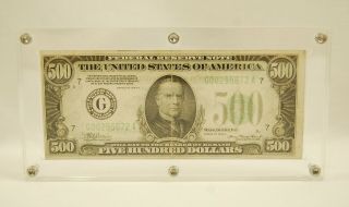 1934 - A $500 Five Hundred Dollar Federal Reserve Note - Chicago - G00295672a
