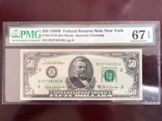 United States,  $50,  1969b,  Federal Reserve Note York,  Fr 2116 - B,  Pmg 67epq