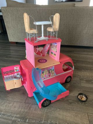 Barbie Pop - Up Camper Vehicle With Accessories