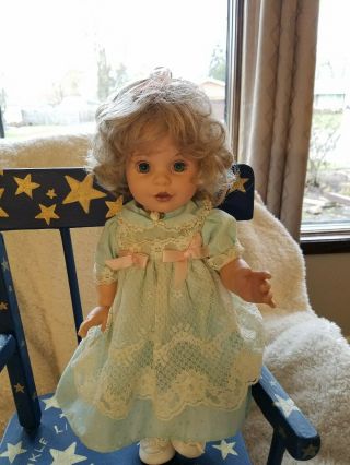 14 " Playmate Baby So Doll Dressed In Green Dress And White Shoes