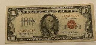 United States Note 1966 $100 Star Note Low Serial Numb
