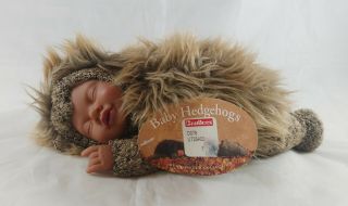Anne Geddes Baby Doll Baby Hedgehogs,  African American,  1999,  With Tags