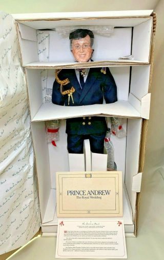 Danbury Prince Andrew Royal Wedding Doll,  Papers