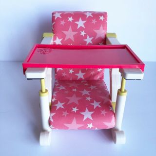 Our Generation 18 Inch Doll Pink Stars Clip - On High Chair