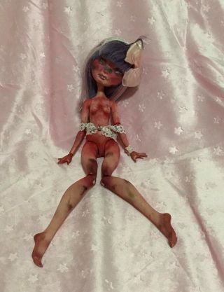 Ooak Monster High Repaint Custom Doll Made Into Random Gore Sculpt - Art Doll