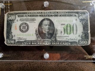 LOOK Low Serial 1934 FIVE HUNDRED Dollar Federal Reserve Note $500 Bill 2