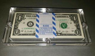 Bep 2013 100 $1 Star Note Pack San Francisco Run 4 Uncirculated In Acrylic Case