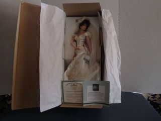 Ashton Drake Cindy Mcclure Porcelain Bride Doll Wedding In Moonlit Garden "