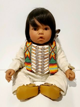 Adorable Reva Schick 20 " Native American Baby Doll Lee Middleton Artist Sudio