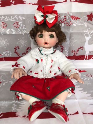 Marie Osmond Porcelain Doll Christmas 2004 Baby Adora Holly Belle Number 312