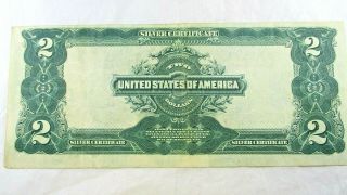1899 United States $2 Dollar Silver Certificate Blue Seal Large Note Extra Fine, 2