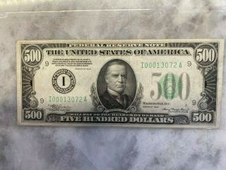1934 $500 Five Hundred Dollar Bill & CRISP 2