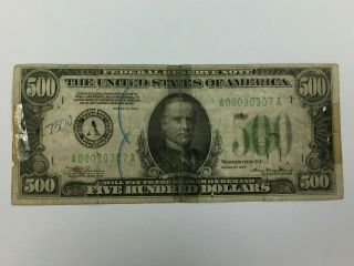 Series 1934 $500 Dollar Federal Reserve Note
