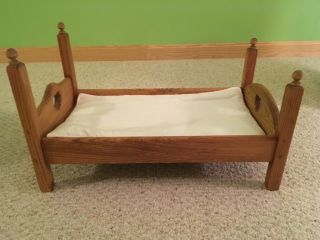 22 " Wooden Doll Bed.  Fits American Girl Dolls.